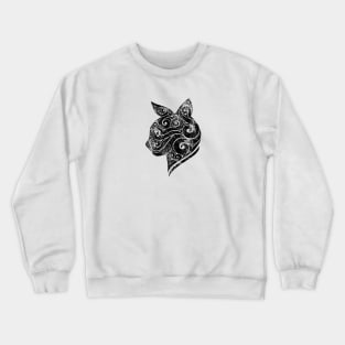 Swirly Cat Portrait Crewneck Sweatshirt